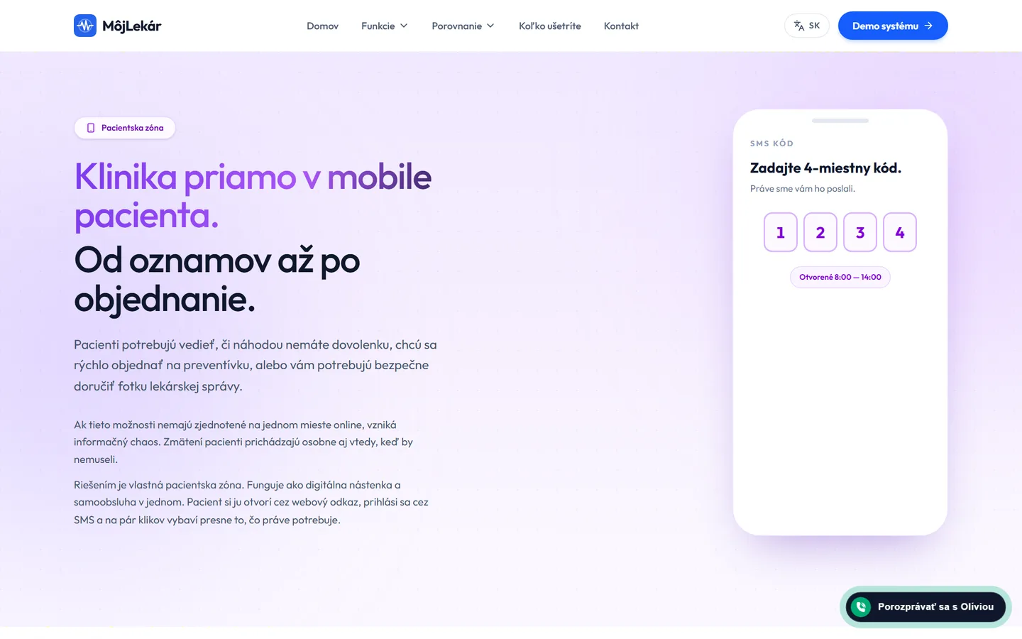 Pacientska zóna MôjLekár: Klinika priamo v mobile