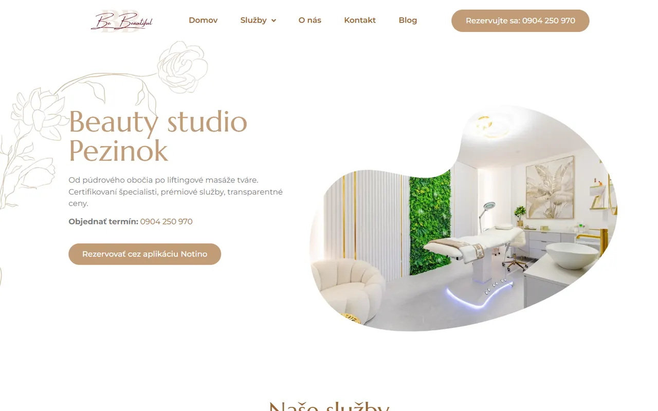 BeBeautiful – web beauty štúdia