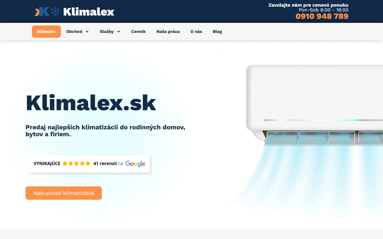 Klimalex – web predaja a montáže klimatizácií