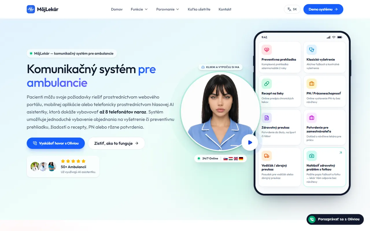 MôjLekár.app – komunikačný systém pre ambulancie