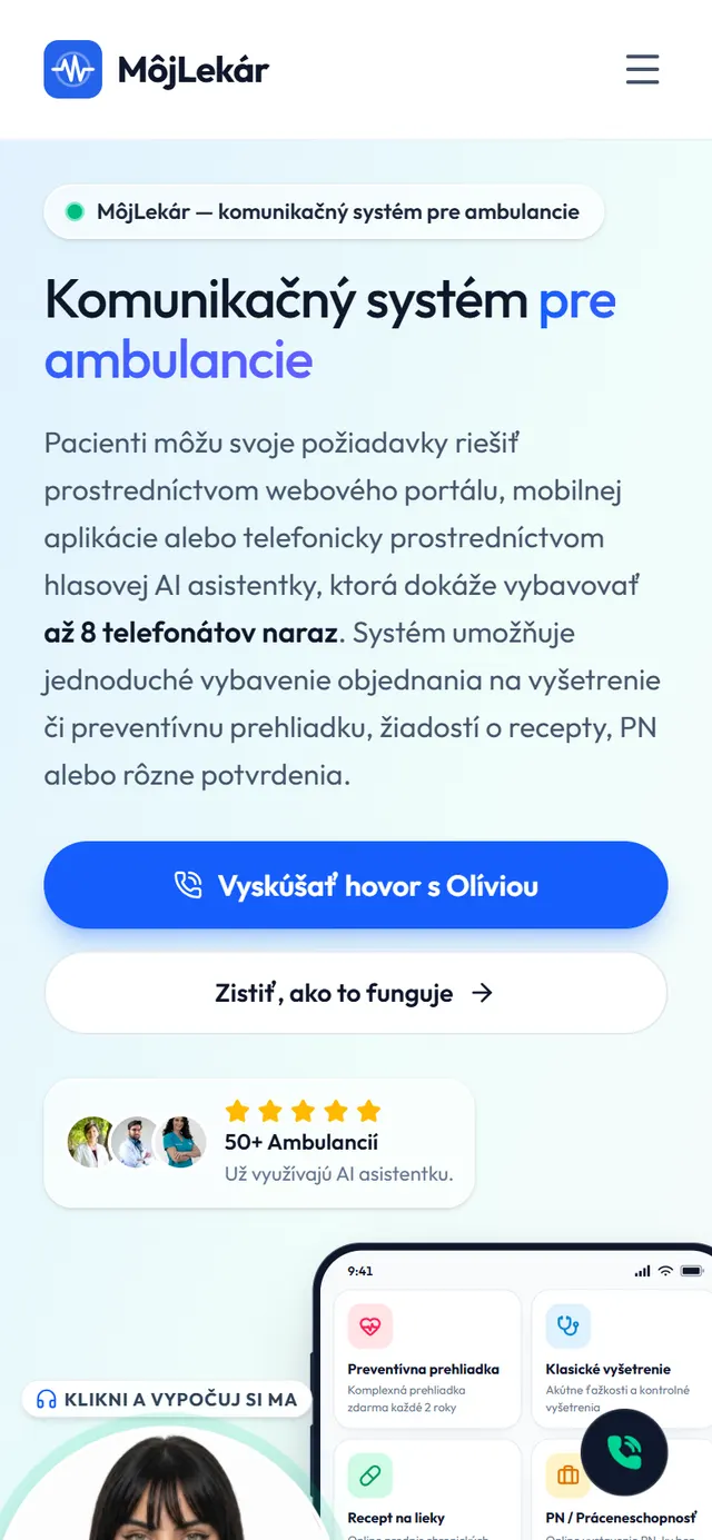 MôjLekár.app – mobilná verzia