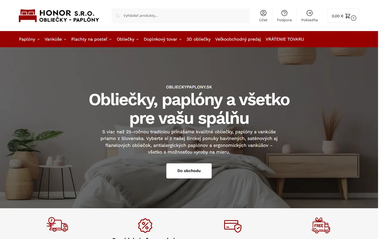 Obliečky Paplóny – web