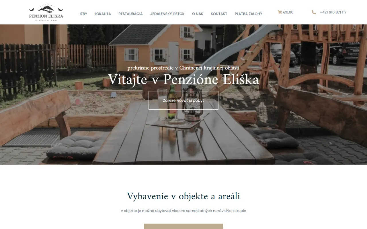 Penzión Eliška – web